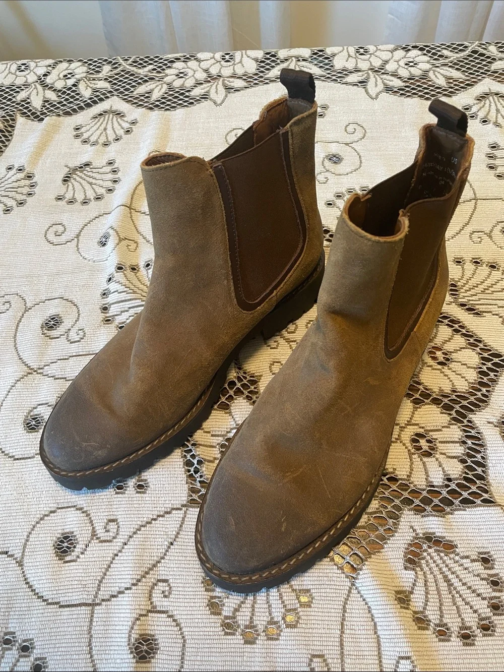 Thursday Boot Co. The Legend Chelsea Boots Safari Suede Size 9 US Lug Sole